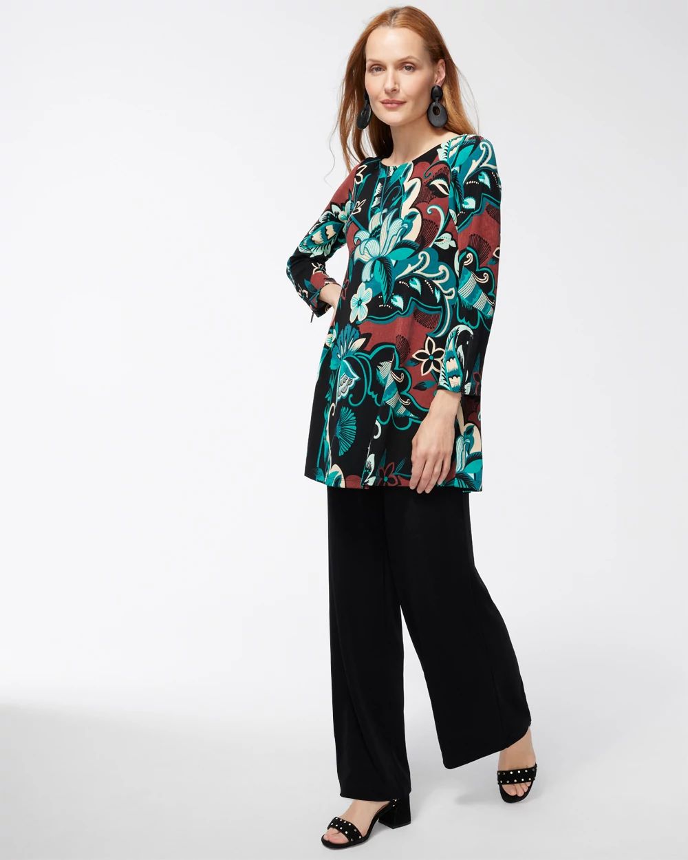 Petite Travelers Wide Leg Pocket Pants