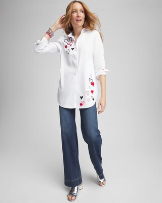 No Iron™ Valentine's Day Embroidered Tunic click to view larger image.