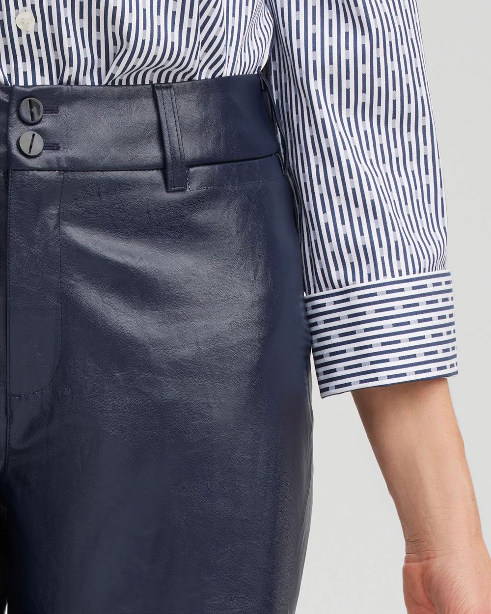 Faux Leather Trouser Crops