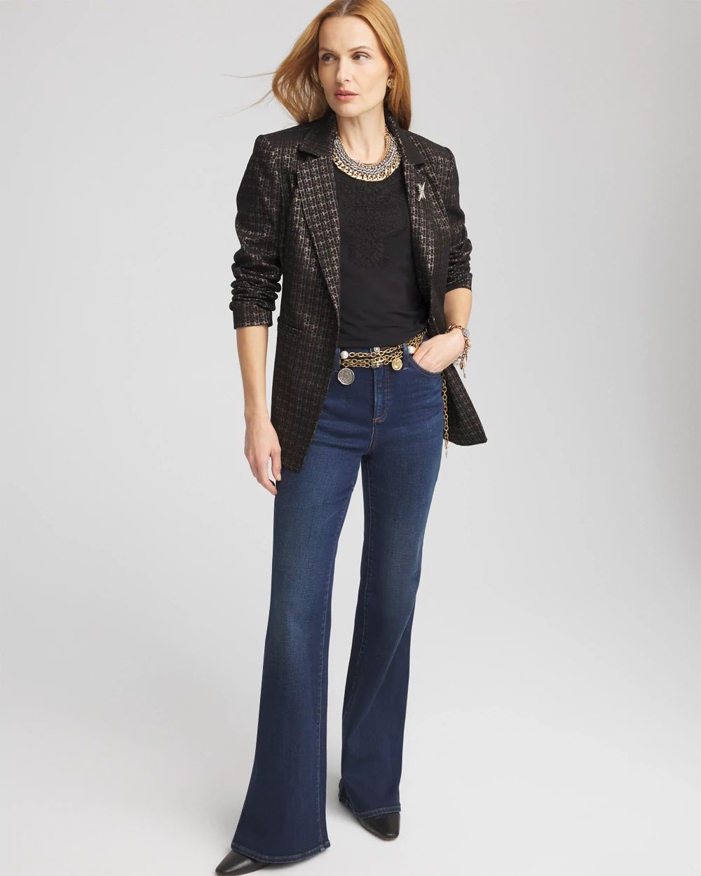 Touch of Cool™ Lace Neck Layering Tee
