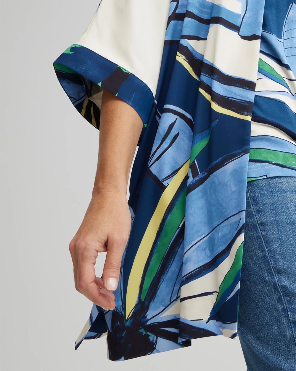 Floral Print Long Kimono