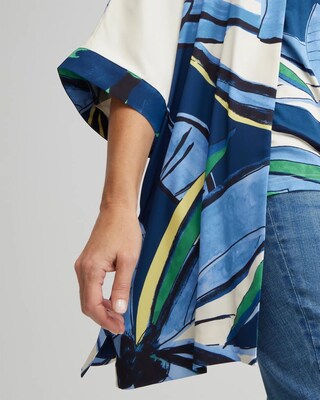 Floral Print Long Kimono