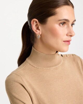 Neutral Enamel Hoop Earrings click to view larger image.