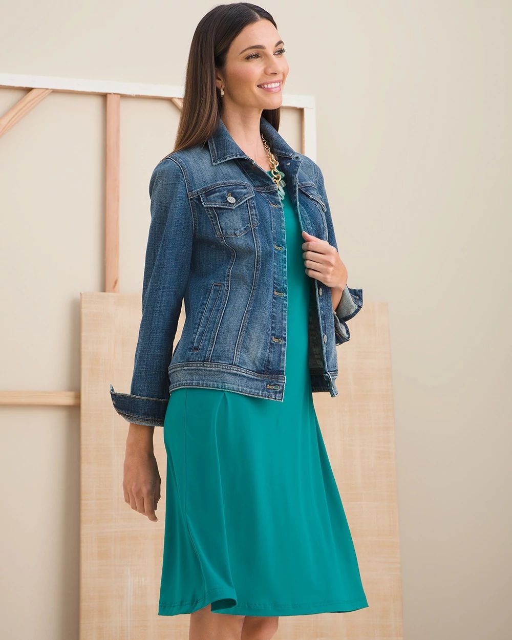 Easy Chic Elbow Sleeve Dress