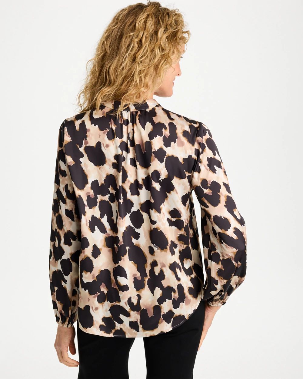 Satin Animal Print Shirt click to view larger image.