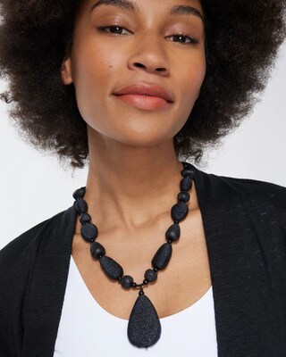 Black Pendant Necklace