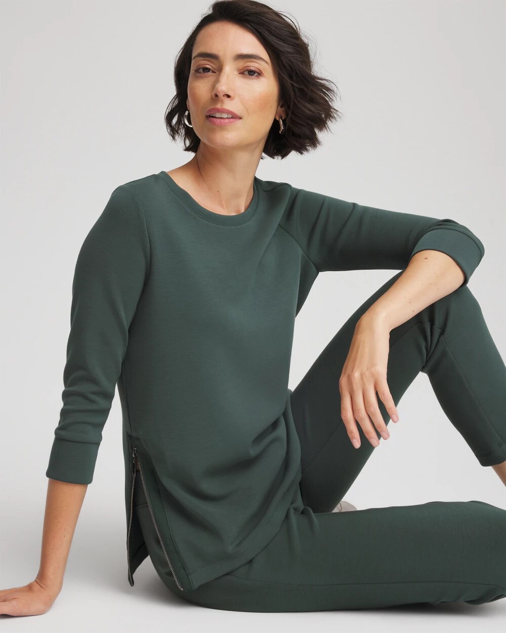 Zenergy® Scuba Satin-Trim Tunic