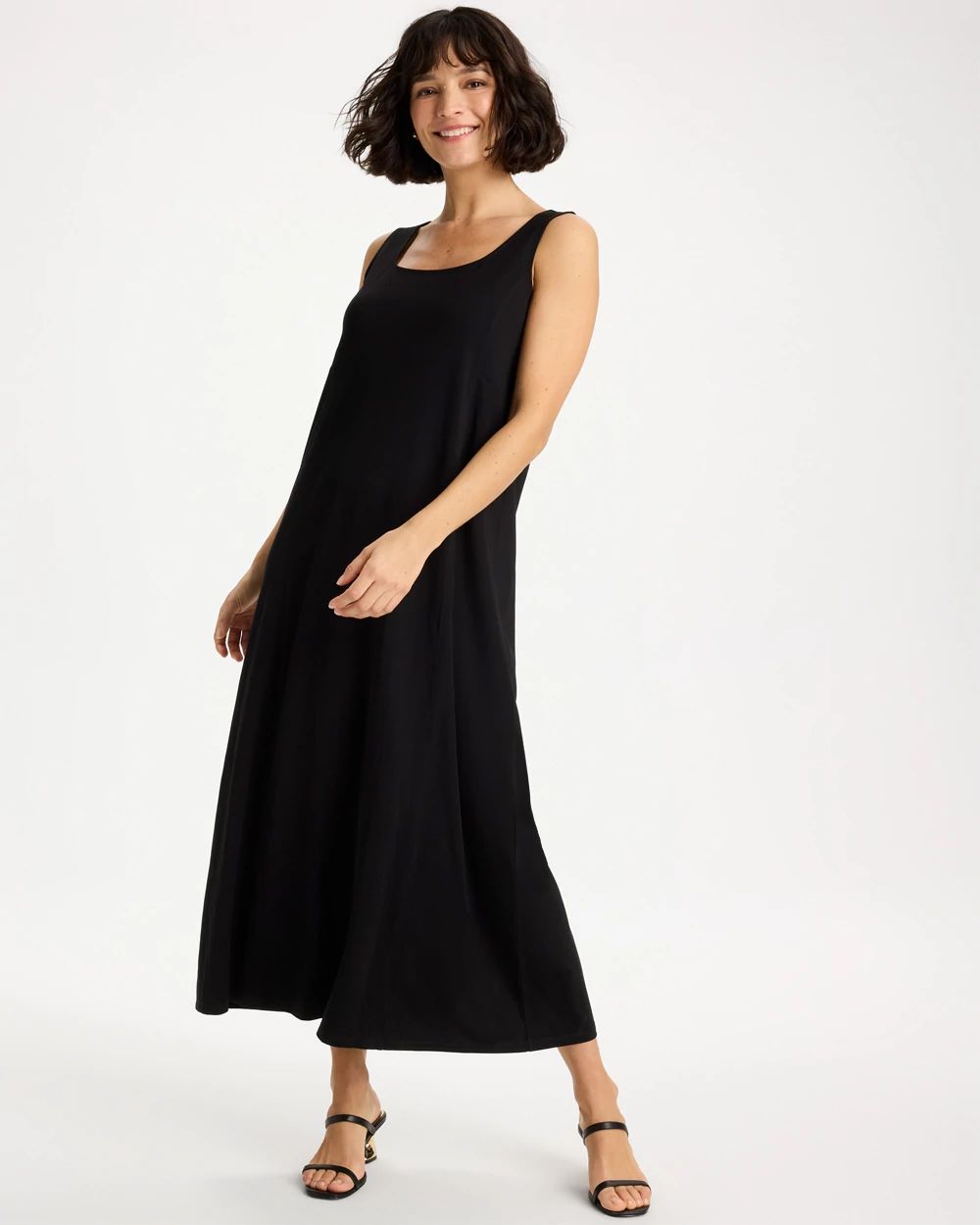 Petite Ponte Seamed Maxi Dress