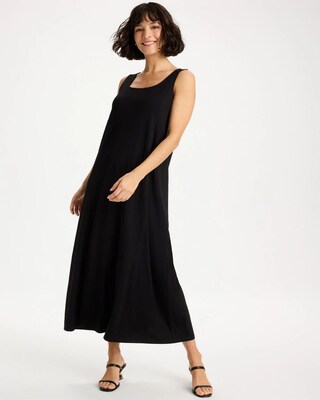 Petite Ponte Seamed Maxi Dress