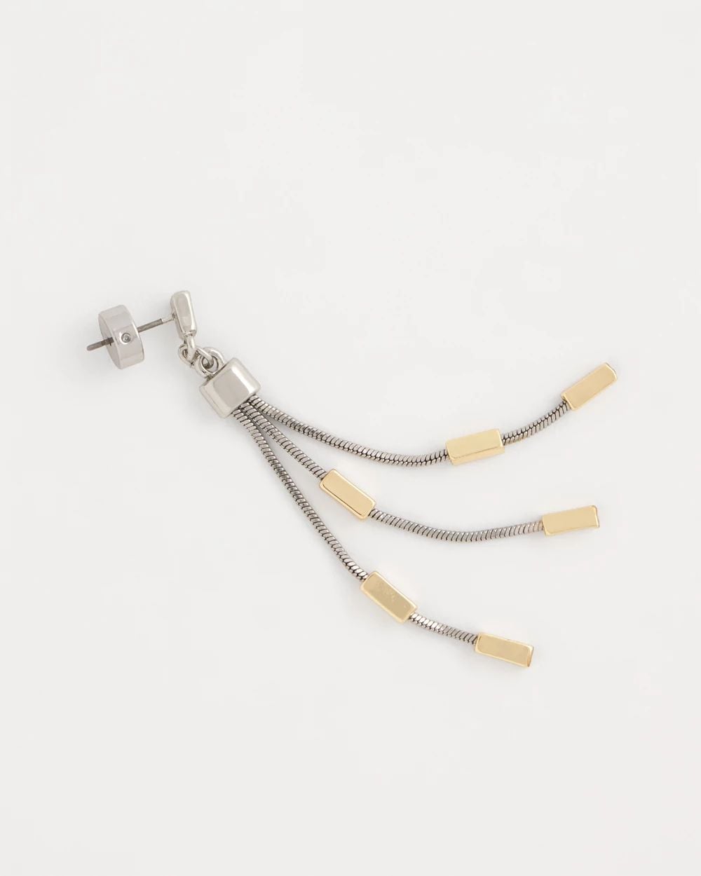 Mixed Metal Linear Earrings click to view larger image.