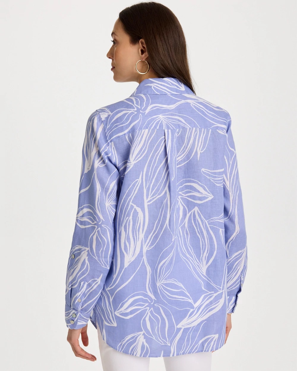 No Iron™ Printed Linen Tunic