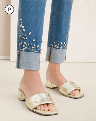 Petite Embellished Cuff Pull-On Jegging