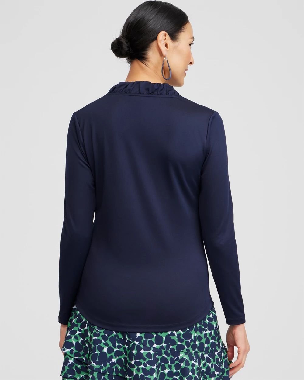Zenergy® UPF Ruffle Collar Shirt