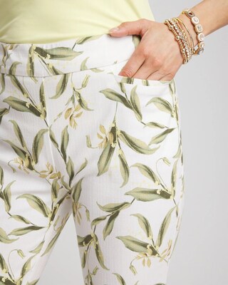 Brigitte™ Leaf Slub Ankle Pants click to view larger image.