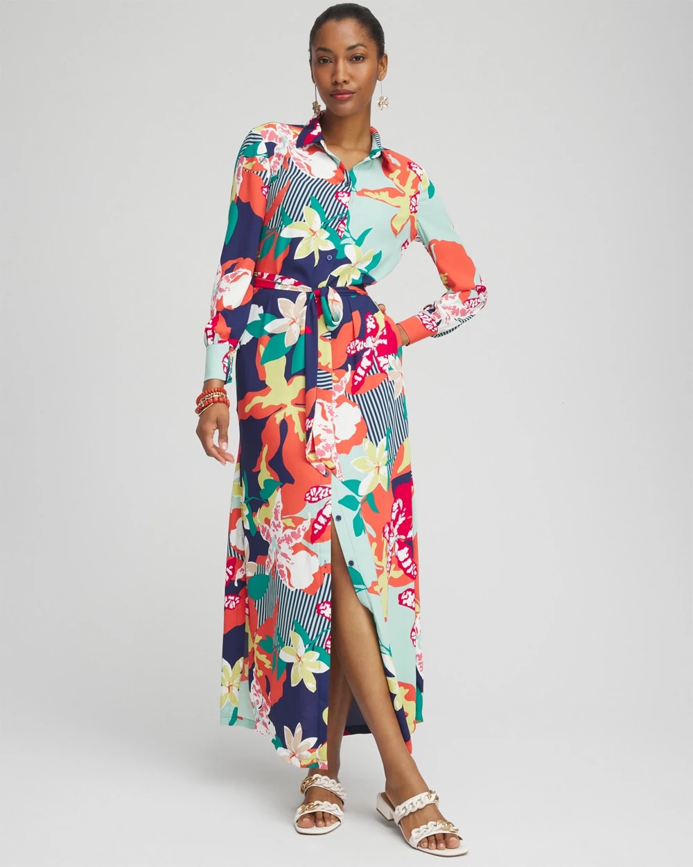 Floral Maxi Shirt Dress | Chico's Floral Maxi Shirt Dress | Chico's