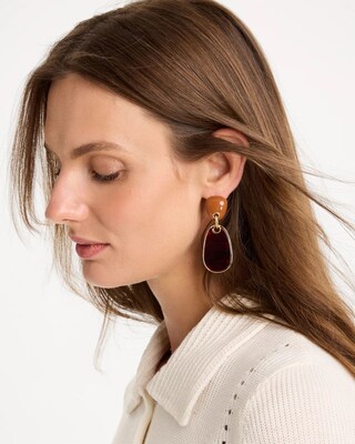 Neutral Linear Drop Earrings click to view larger image.