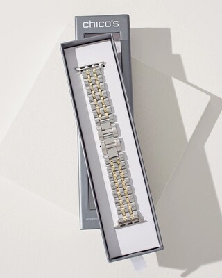 Silver Tone & Gold Tone Apple Watch Band