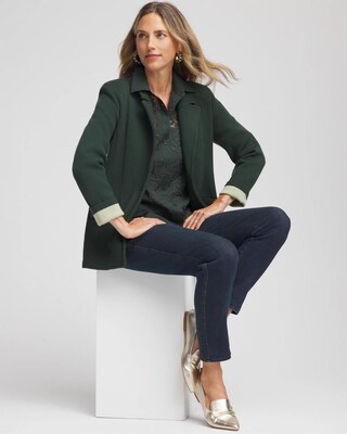 Single-Breasted Sweater Blazer click to view larger image.