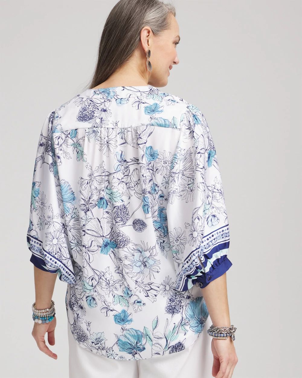 Wildflower Tie-Front Batwing Blouse