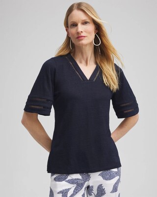 Linen Ladder Lace Tee