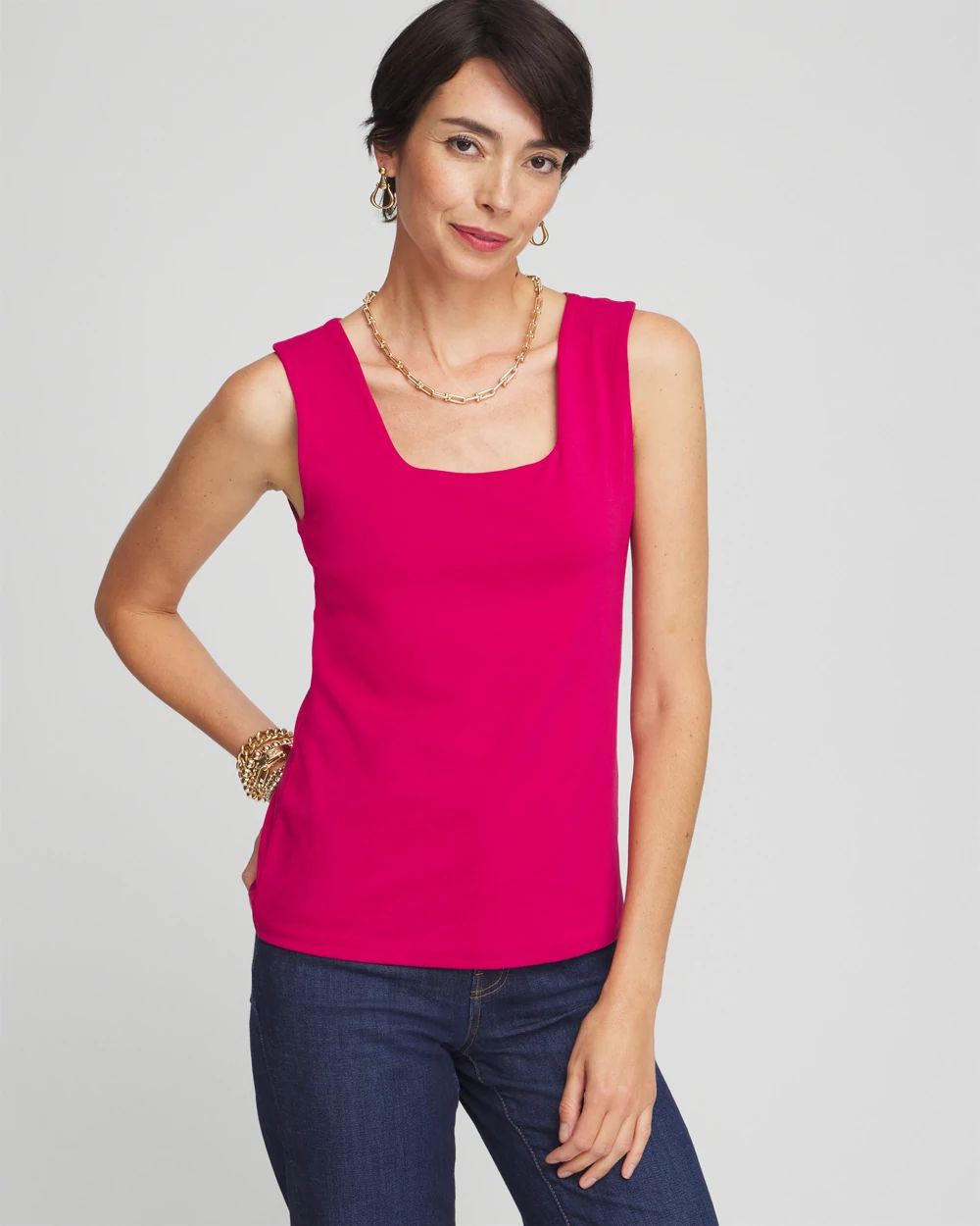 Contour Cotton™ Square Neck Tank