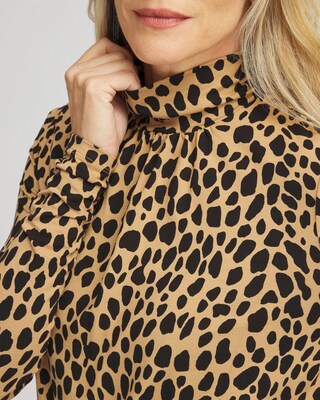Animal Print Banded Hem Top click to view larger image.