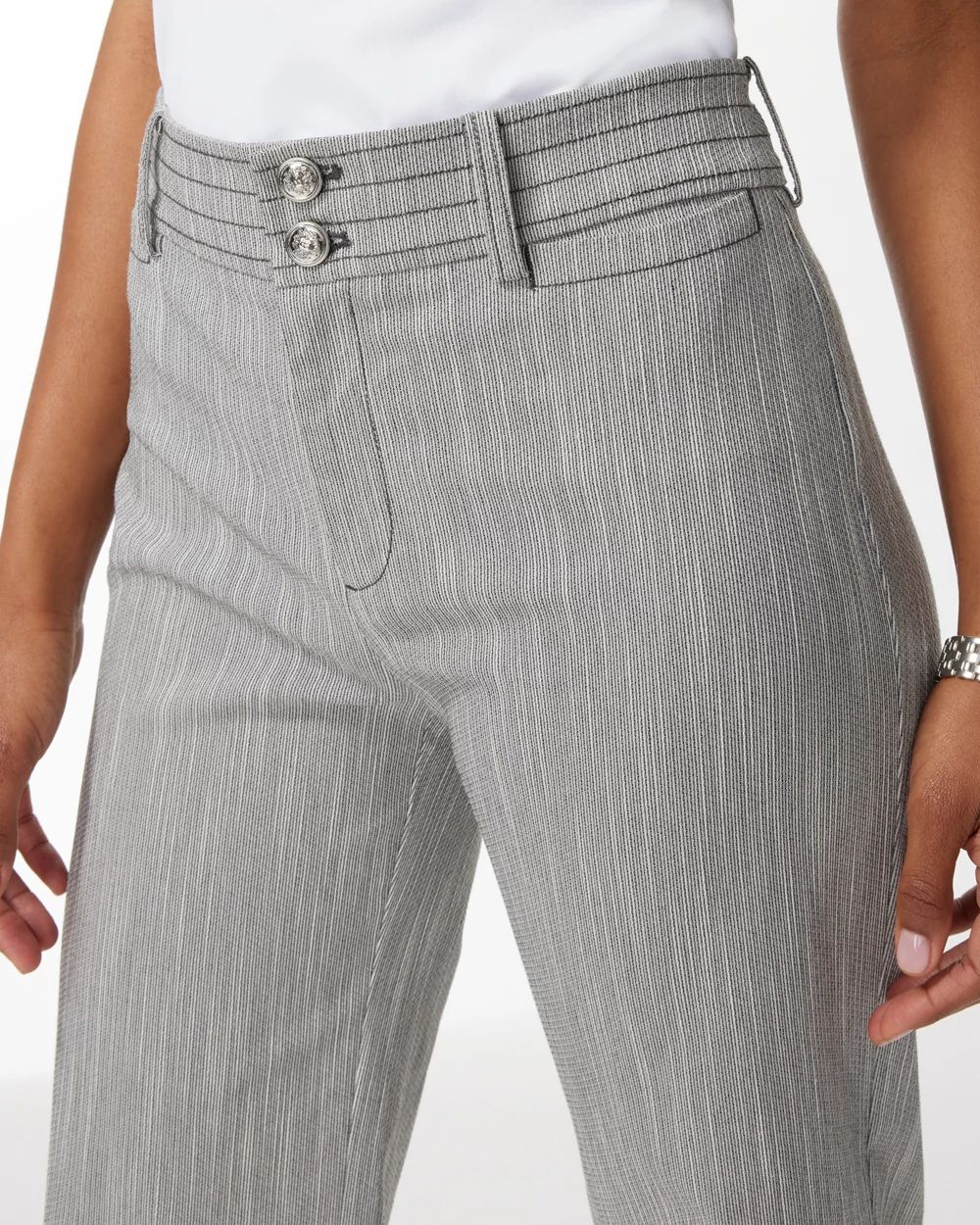 Trapunto Wide Leg Crops