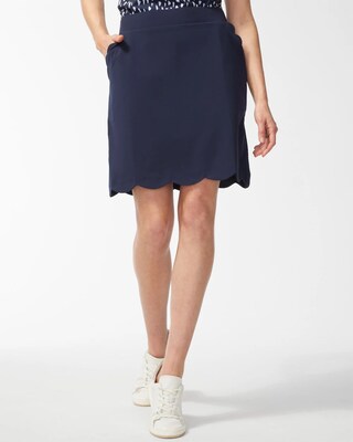 Zenergy UPF Neema Navy Scallop Hem Skort