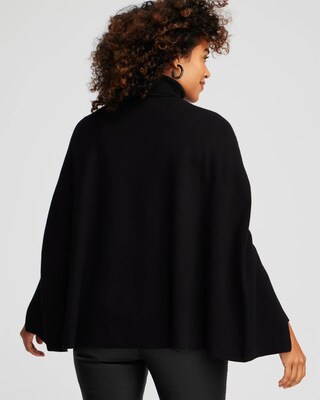 Black Knit Sweater Cape