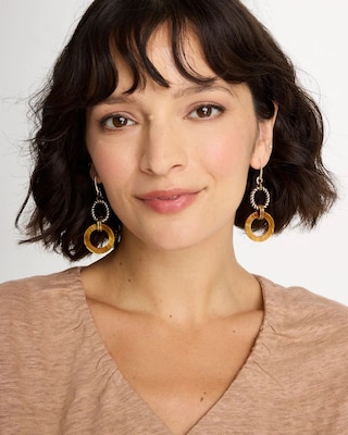 Linked Resin Drop Earrings click to view larger image.