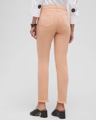 Girlfriend Fray Hem Ankle Jeans