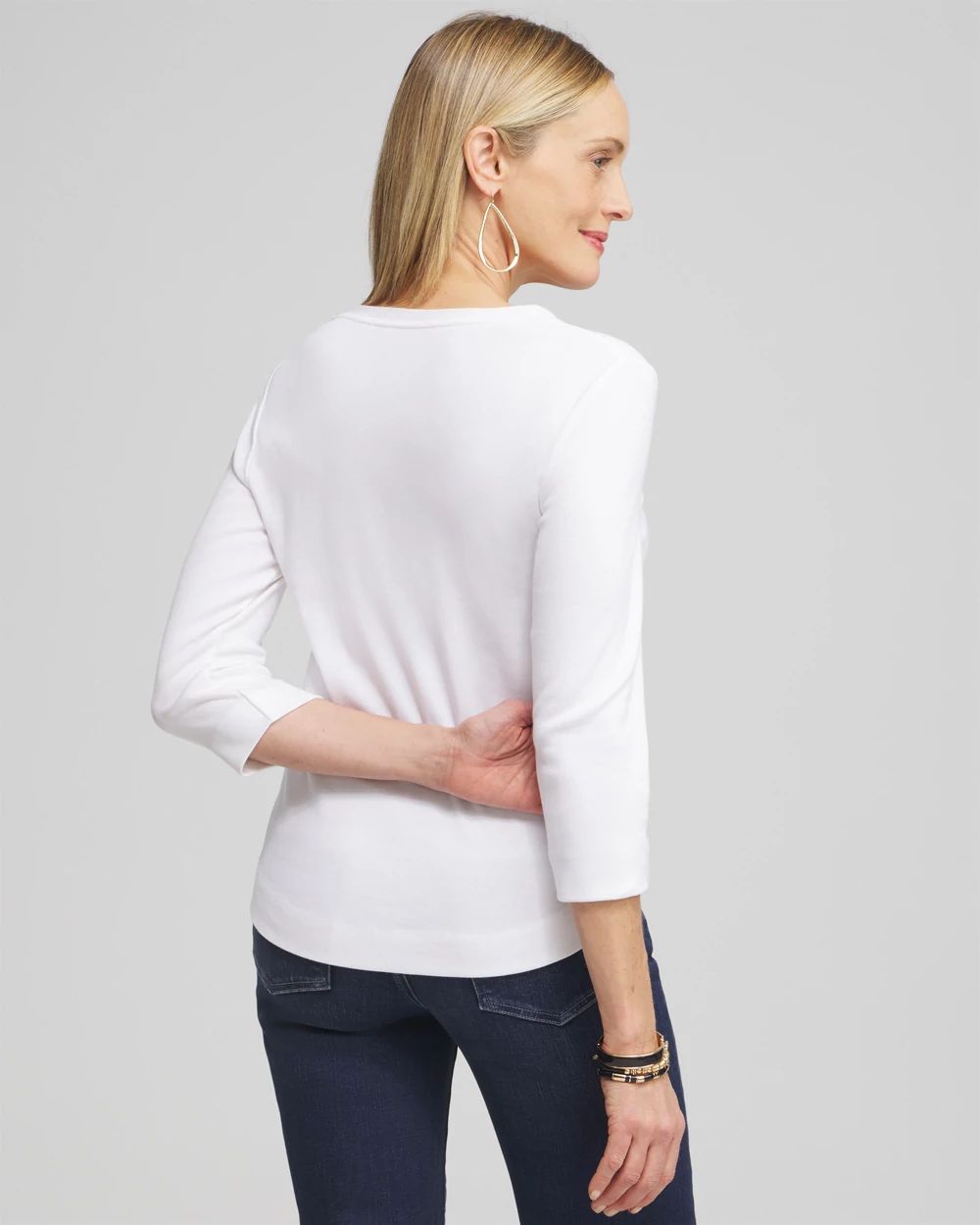 Everyday 3/4 Sleeve V-Neck Tee