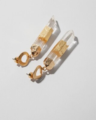 Quartz Linear Post Earrings