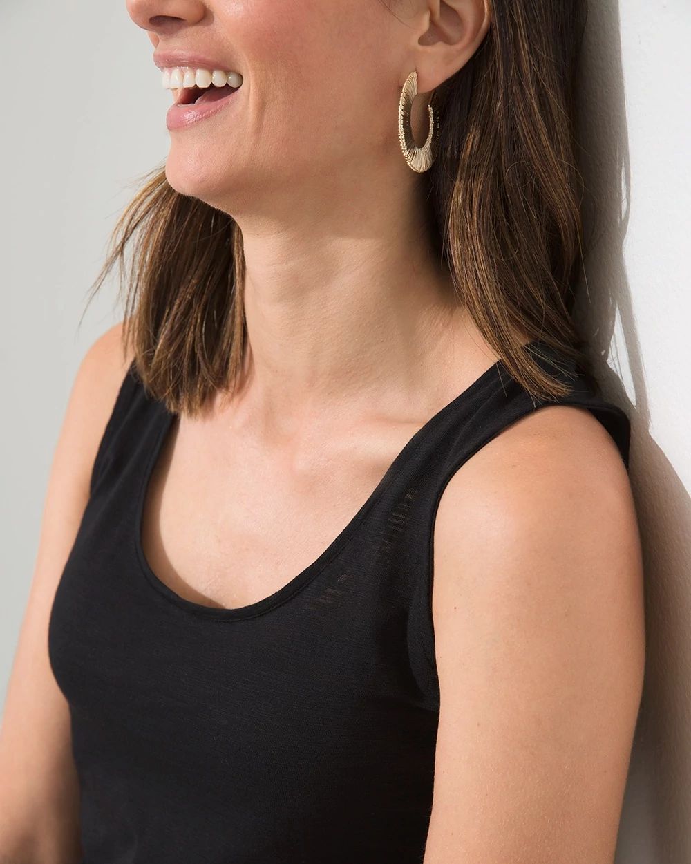 Cotton Slub Scoop Neck Tank