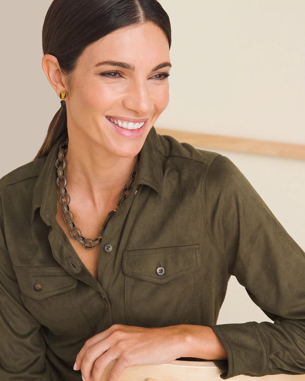 Faux-Suede Shirt