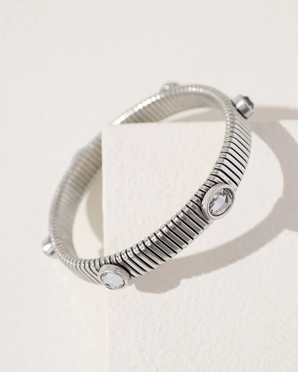 Silver Tone Thin Bracelet