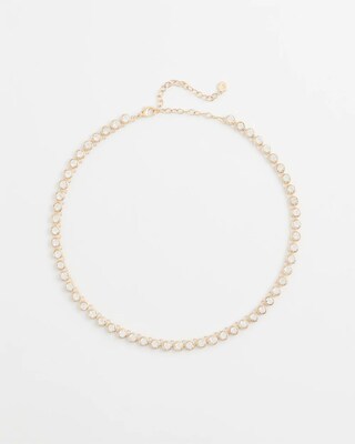 Goldtone Tennis Necklace click to view larger image.