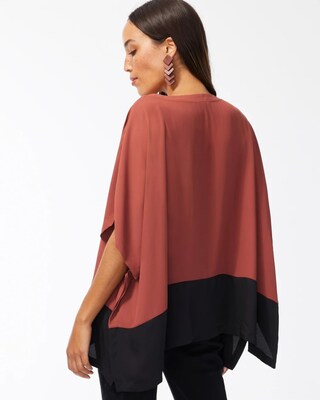 Colorblock Poncho