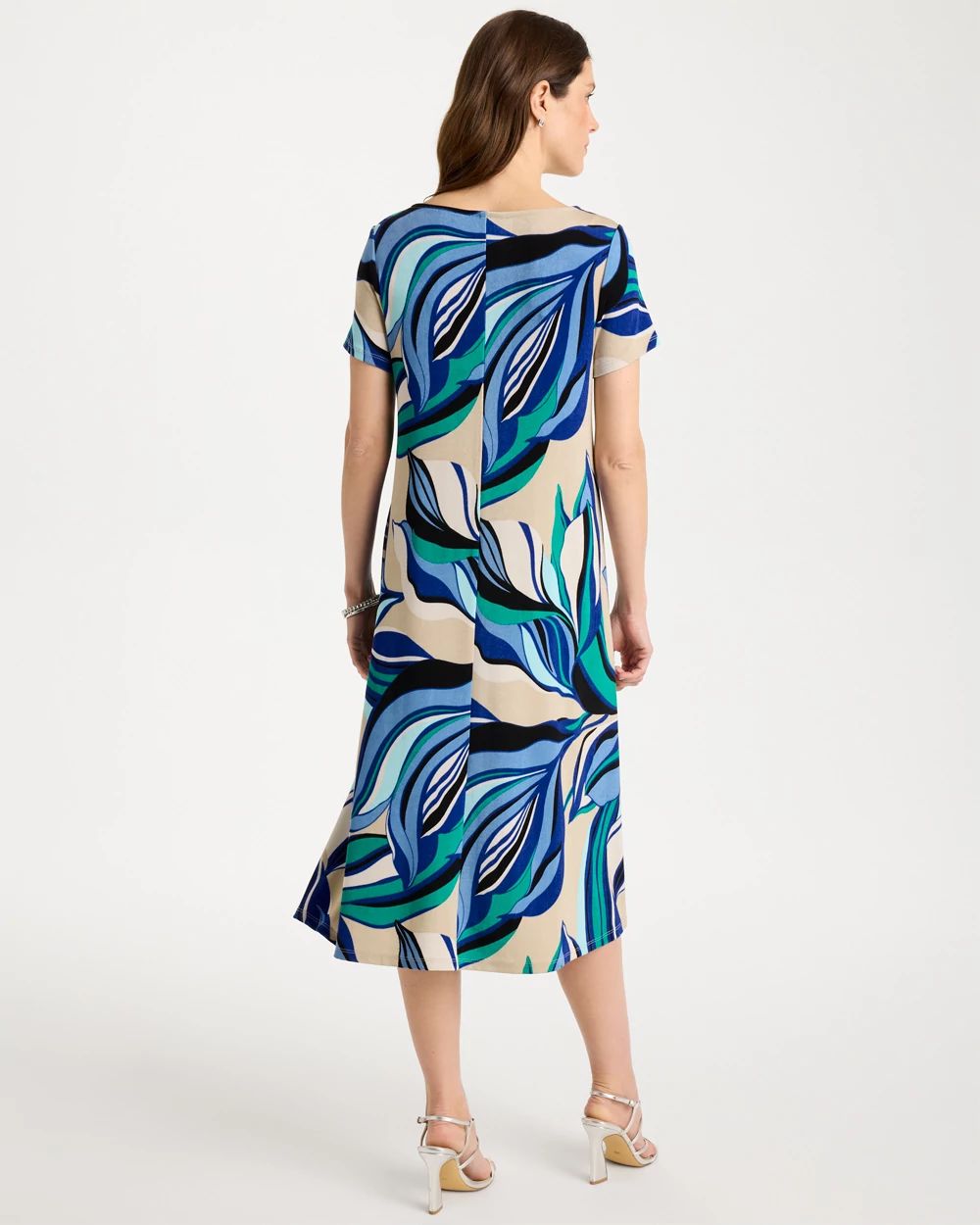 Marble Flora Swing Dress