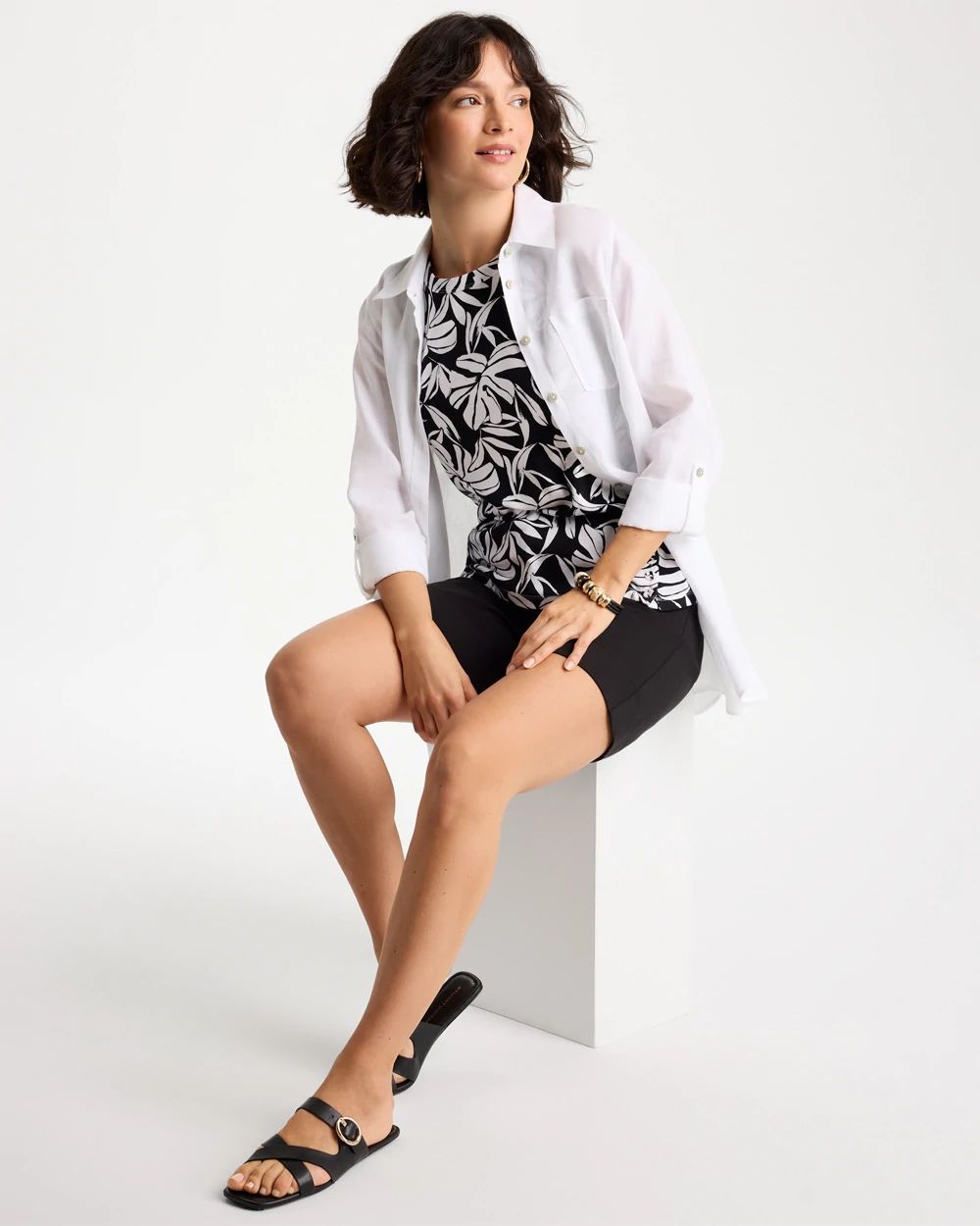 Cotton Button Trim Tank