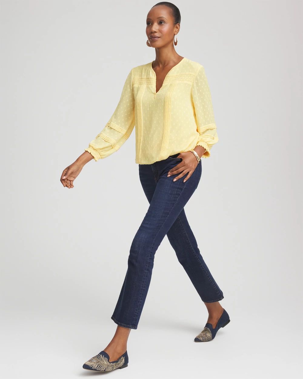 Petite Girlfriend Cropped Flared Jeans