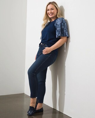 DefineMe Denim Curvy Slim Ankle Jeans