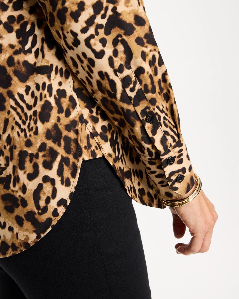 Animal Print No Iron™ Stretch Shirt click to view larger image.