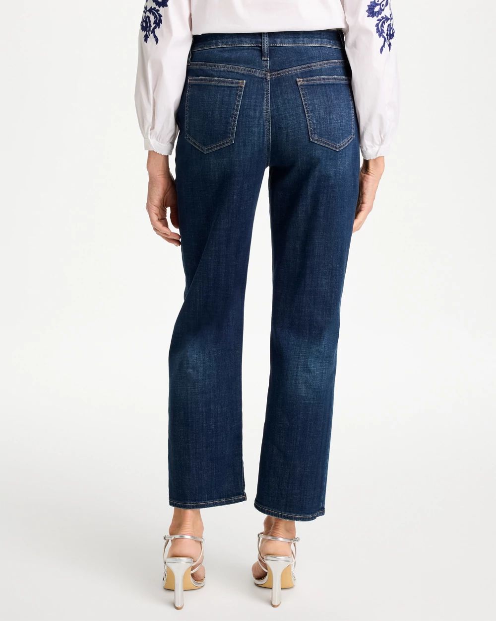 Girlfriend Straight Ankle Jeans click to view larger image.
