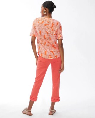 Cotton Stretch Paisley Perfect Tee