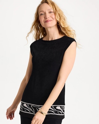 Travelers™ Abstract Zebra Trim Tunic
