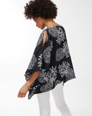 Pineapple Print Poncho