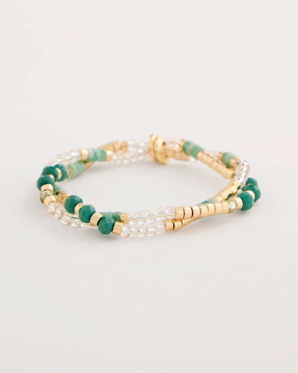 Genuine Howlite Beaded Stretch Bracelet