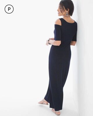 Petite Cold-Shoulder Maxi Dress