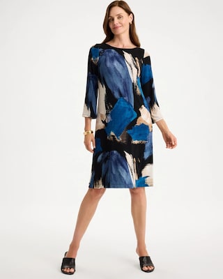 Travelers™ Printed 3/4 Bell Sleeve Dress